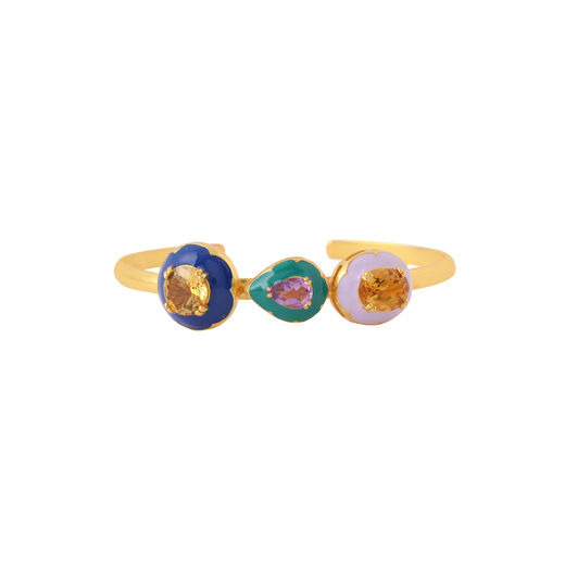 Amethyst and citrine cuff bracelet by Azga